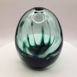 Dominic Labino 1969 signed Handblown Vase Paperweight